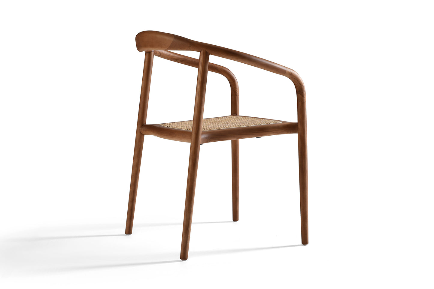 Chaise en Bois de Noyer & Cannage en Rotin Léna