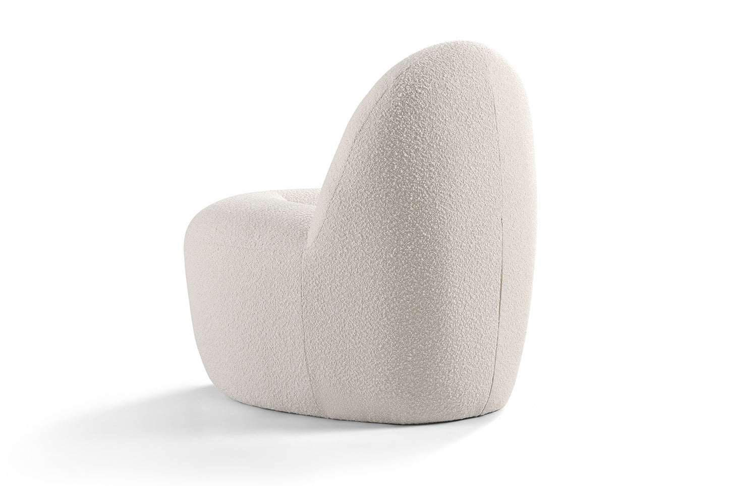 Dos du Fauteuil Bouclette Blanc Organique Naturel Eden