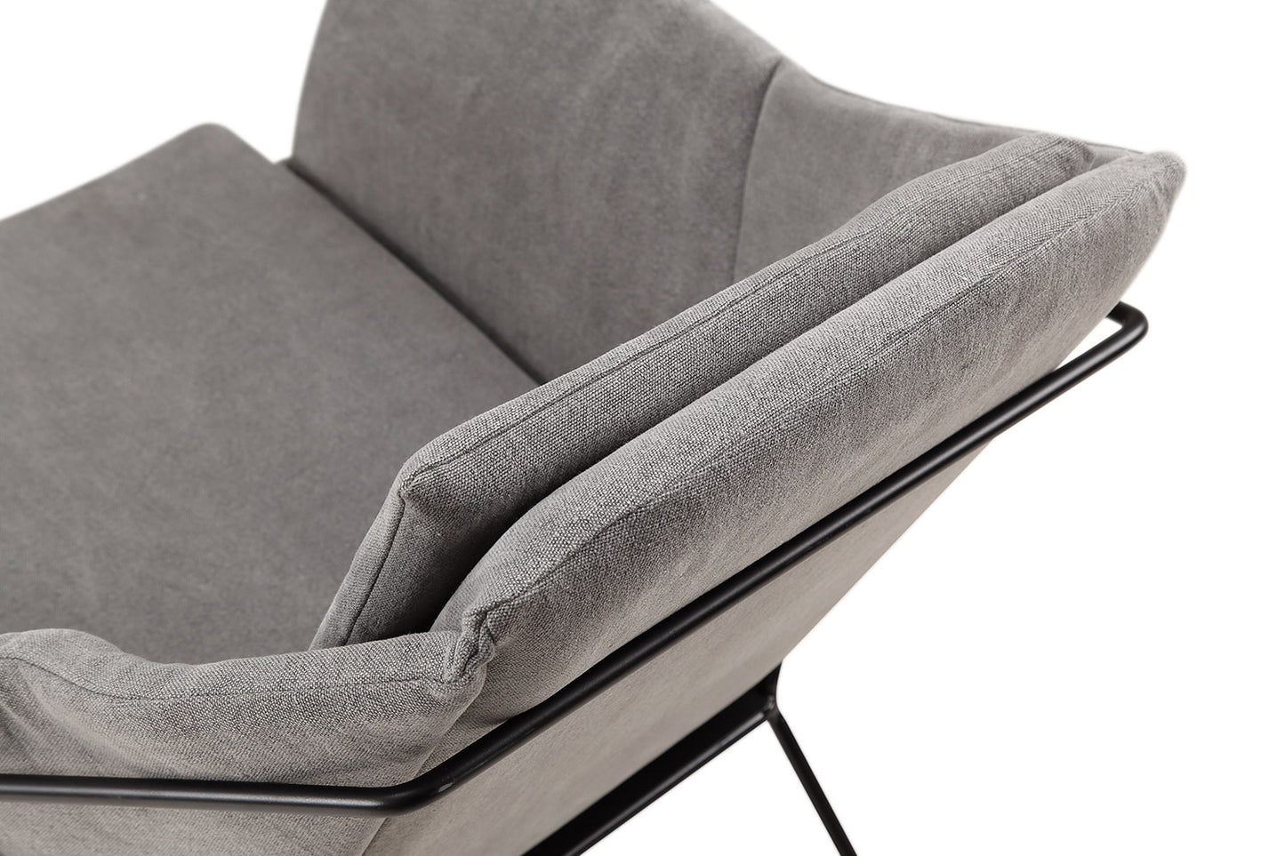 Dossier du Fauteuil Scandinave Minimaliste Origami à Cadre en Métal