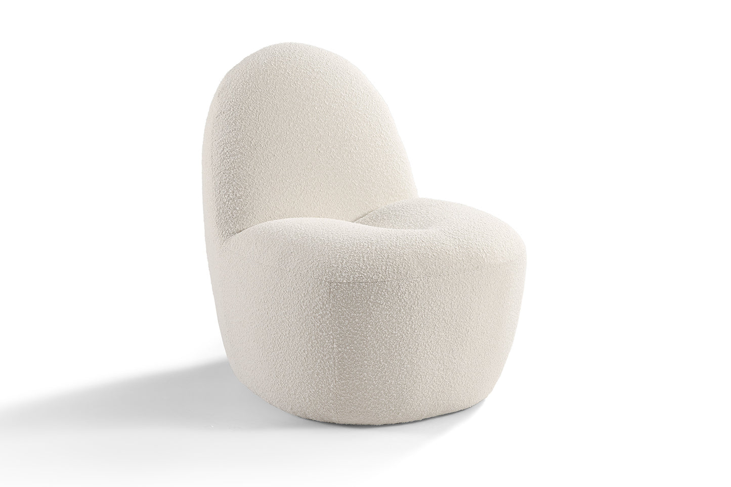 Fauteuil Bouclette Blanc Organique Naturel Eden