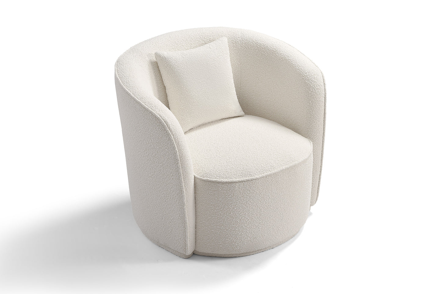 Fauteuil Bouclette Blanc Organique Ora