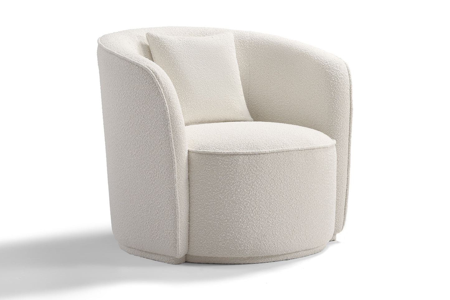 Fauteuil Bouclette Blanc Organique Ora