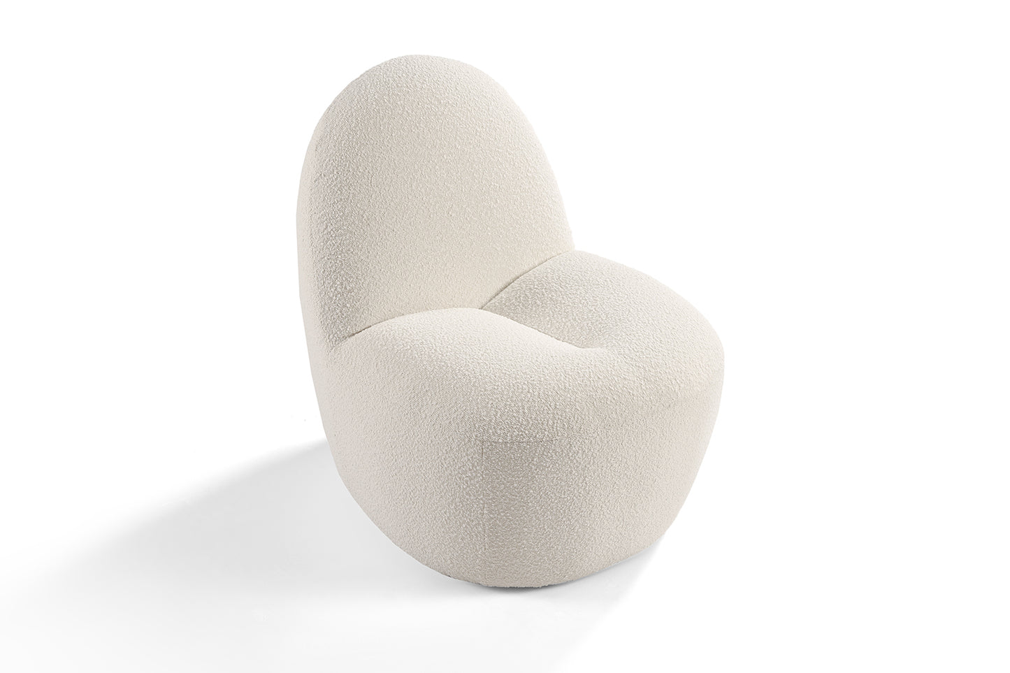 Fauteuil Bouclette Blanc Organique Naturel Eden