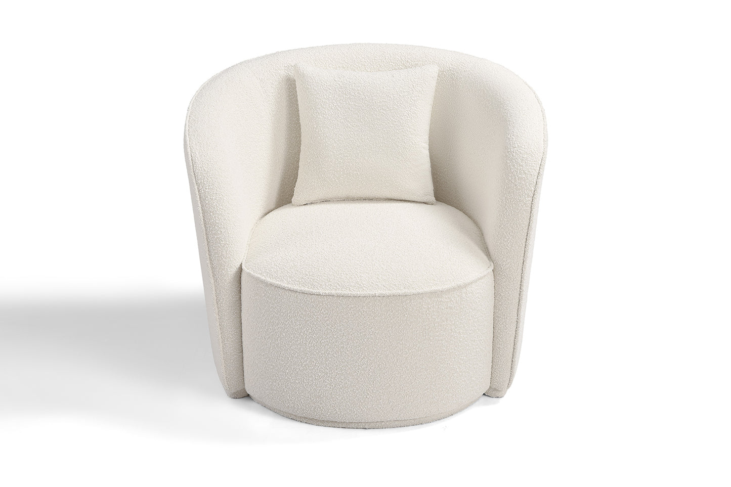 Fauteuil Bouclette Blanc Organique Ora