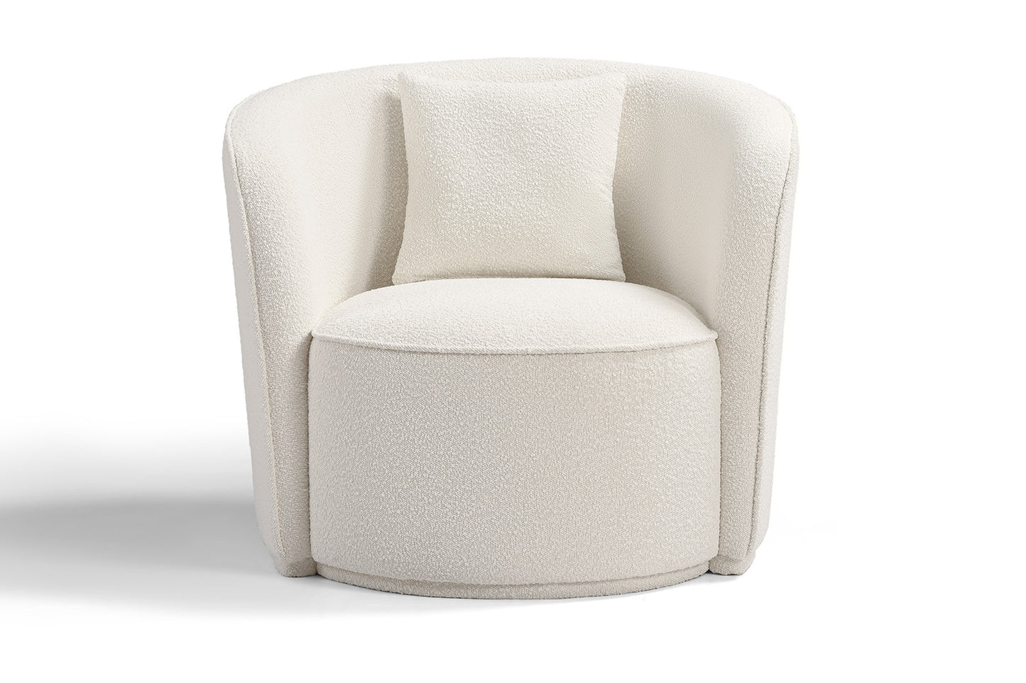 Fauteuil Bouclette Blanc Organique Ora