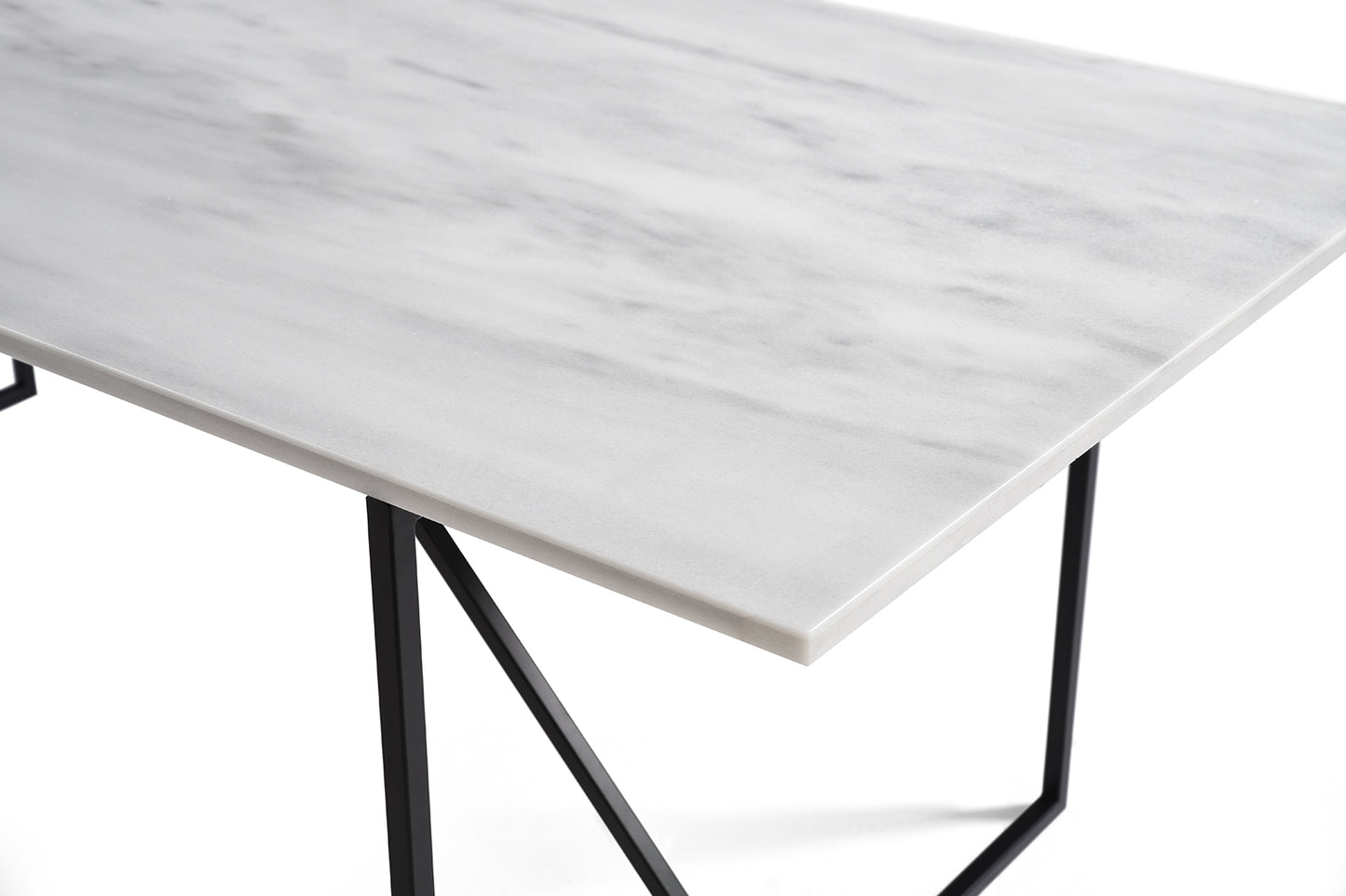 Table à Manger en Marbre Blanc Nell 210 cm