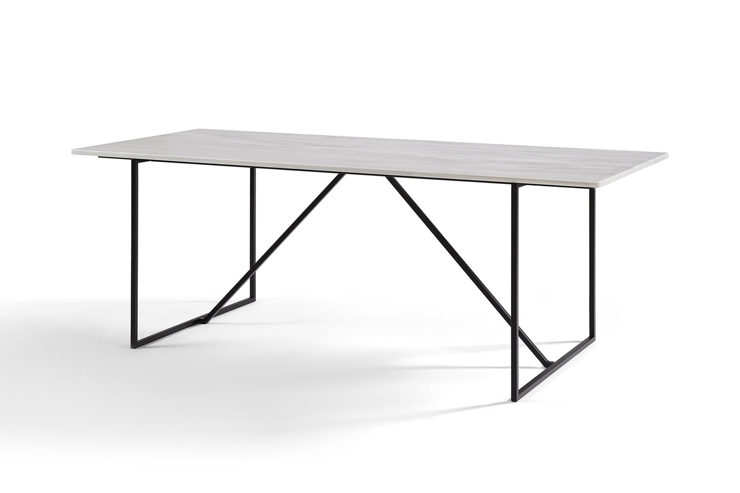 Table à Manger en Marbre Blanc Nell 210 cm