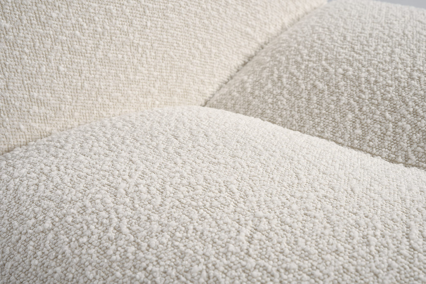 Tissu du Fauteuil Bouclette Blanc Organique Naturel Eden
