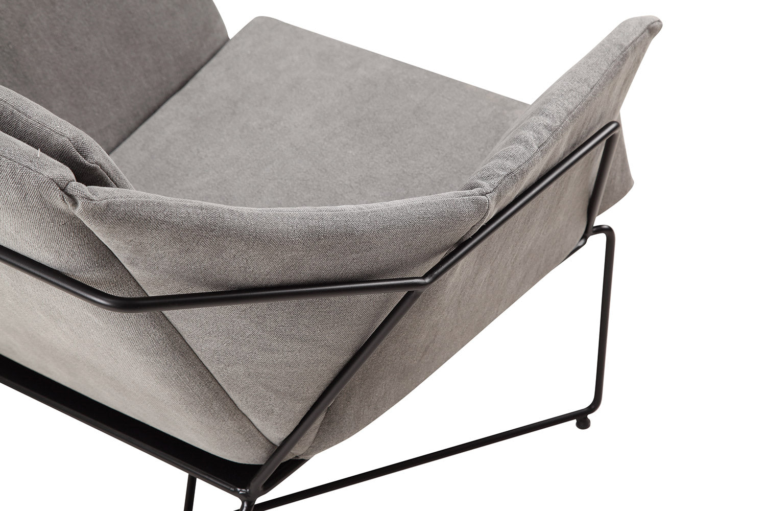 Fauteuil Scandinave Minimaliste Origami à Cadre en Métal