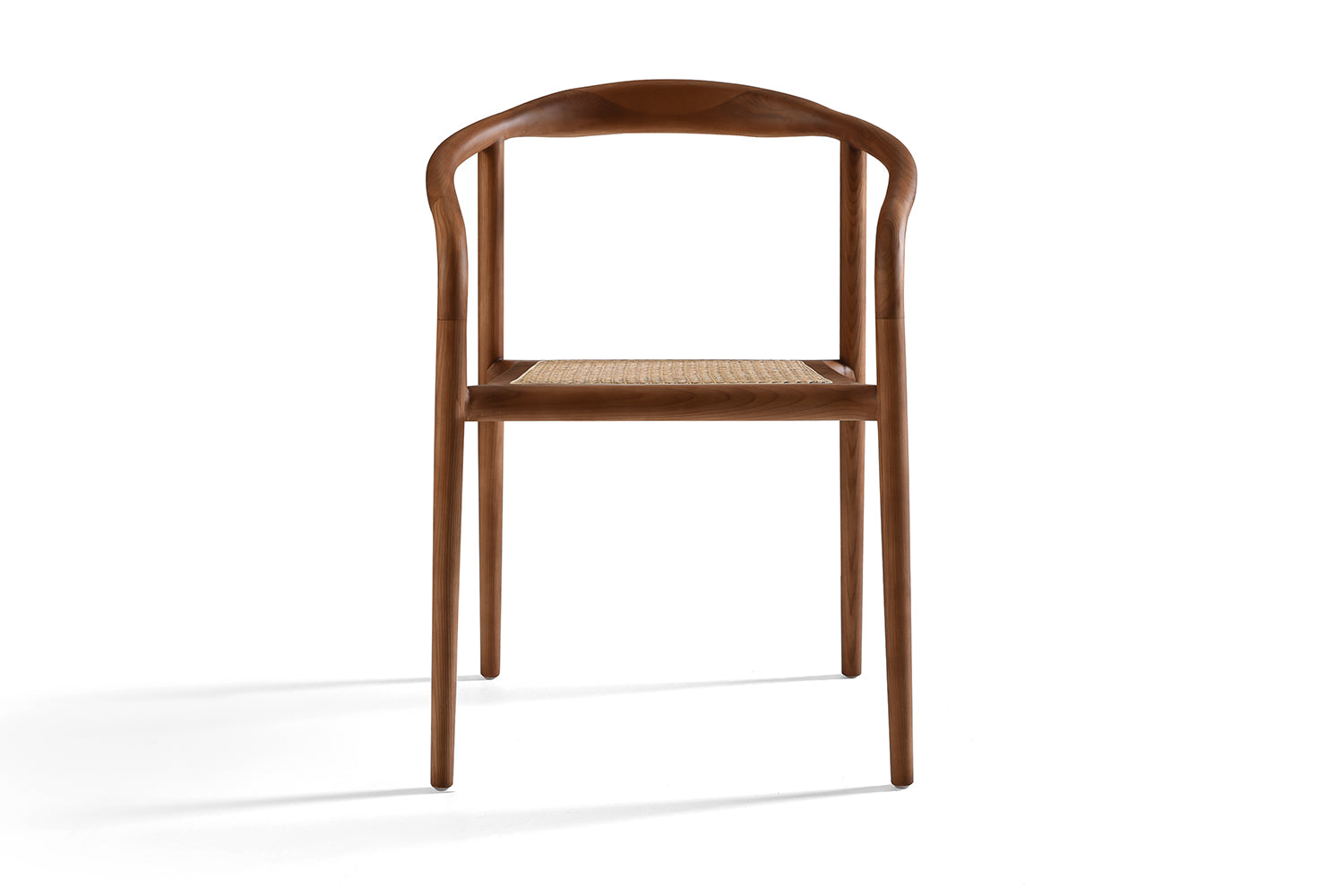 Chaise en Bois de Noyer & Cannage en Rotin Léna