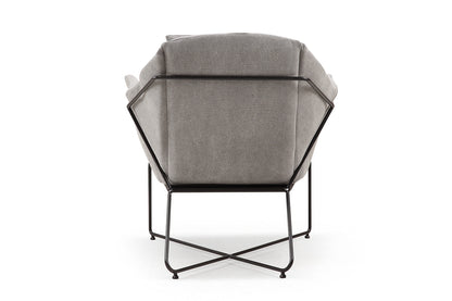 Dos du Fauteuil Scandinave Minimaliste Origami à Cadre en Métal