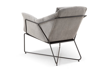 Dos du Fauteuil Scandinave Minimaliste Origami à Cadre en Métal