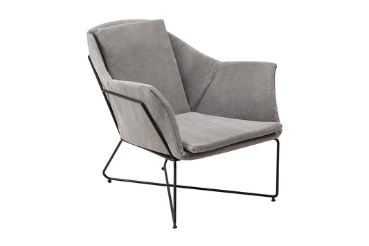 Fauteuil Scandinave Minimaliste Origami à Cadre en Métal