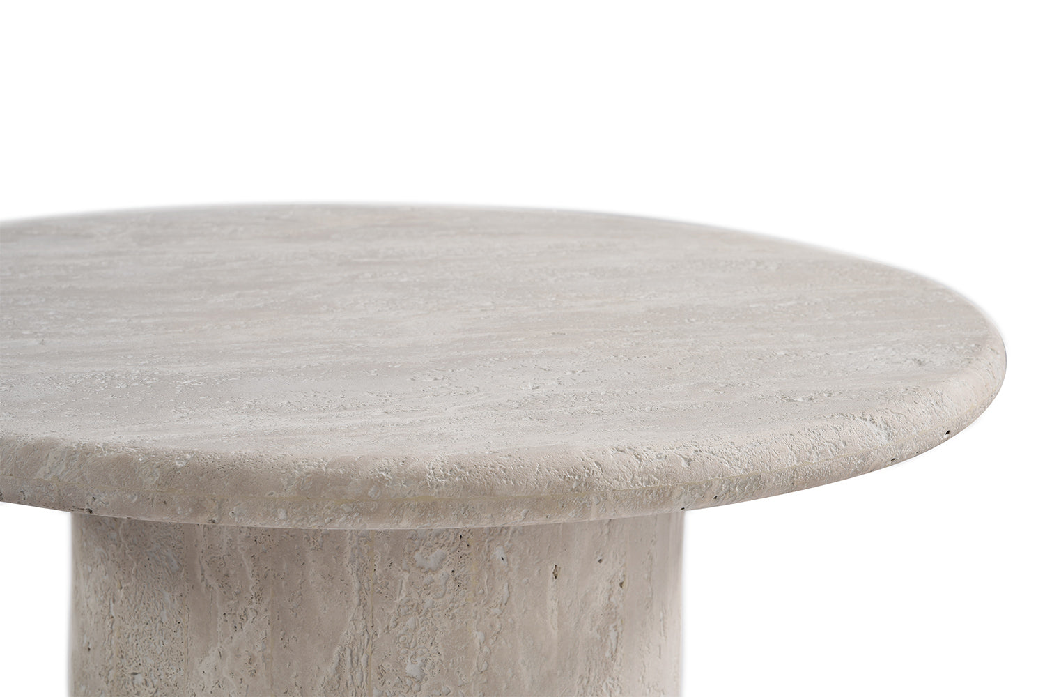 Table Basse Ronde en Pierre de Travertin 80 cm