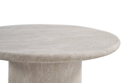 Table Basse Ronde en Pierre de Travertin 80 cm