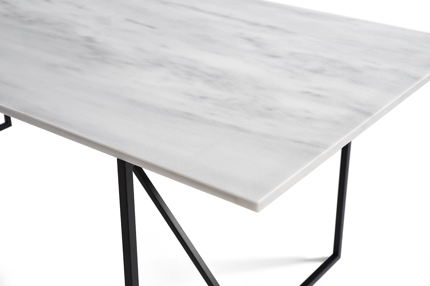 Table à Manger en Marbre Blanc Nell 210 cm