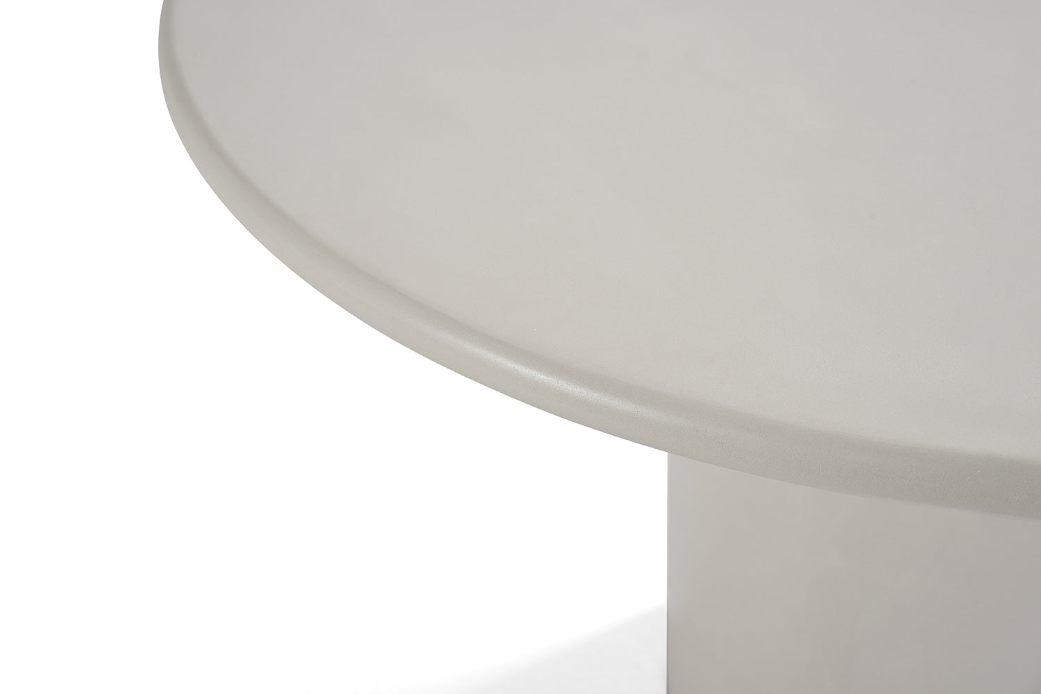 Plateau de la Table à Manger Ronde Ciment Organique Blanche