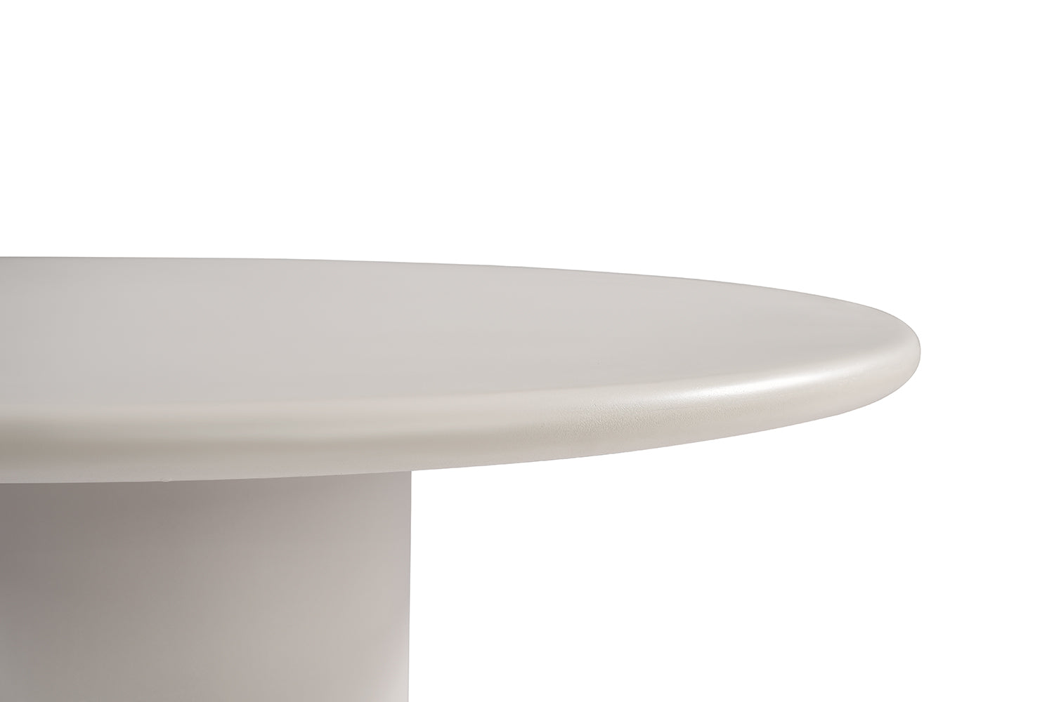 Plateau de la Table à Manger Ronde Ciment Organique Blanche