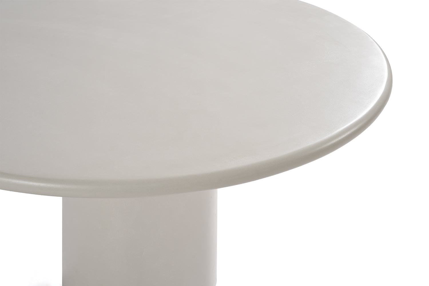 Plateau de la Table à Manger Ronde Ciment Organique Blanche