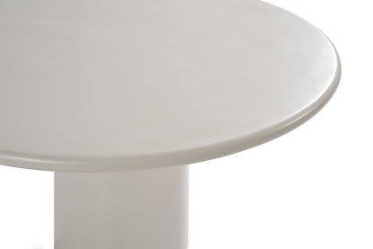 Plateau de la Table à Manger Ronde Ciment Organique Blanche