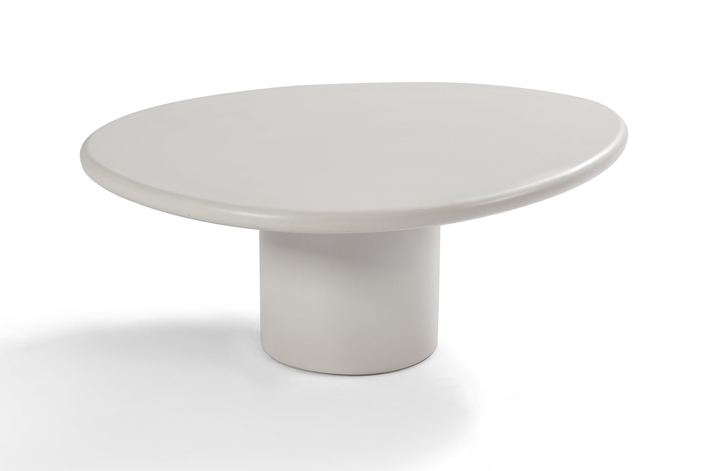 Table Basse Organique Blanche Ciment