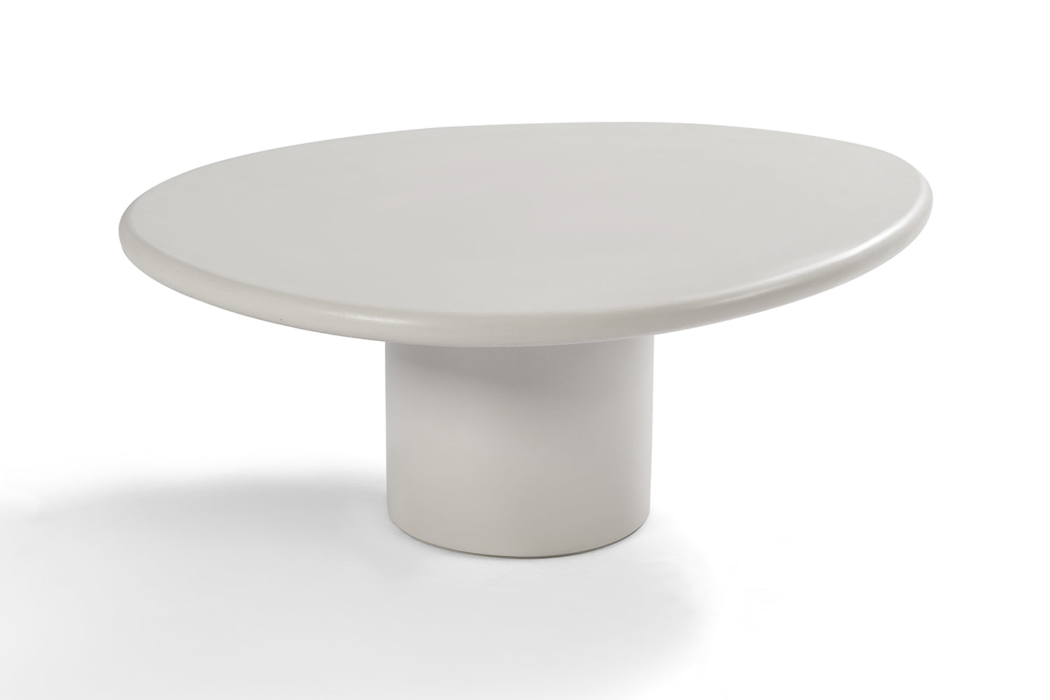 Table Basse Organique Blanche Ciment