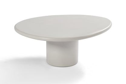 Table Basse Organique Blanche Ciment