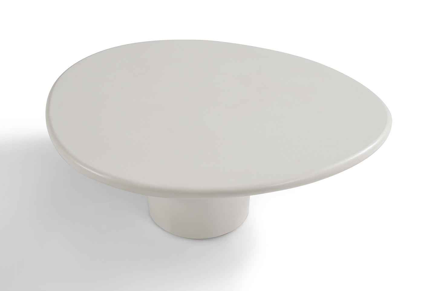 Table Basse Organique Blanche Ciment