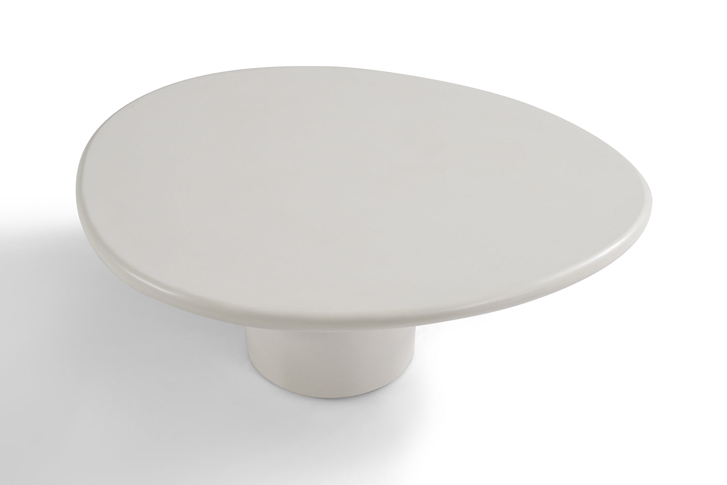Table Basse Organique Blanche Ciment