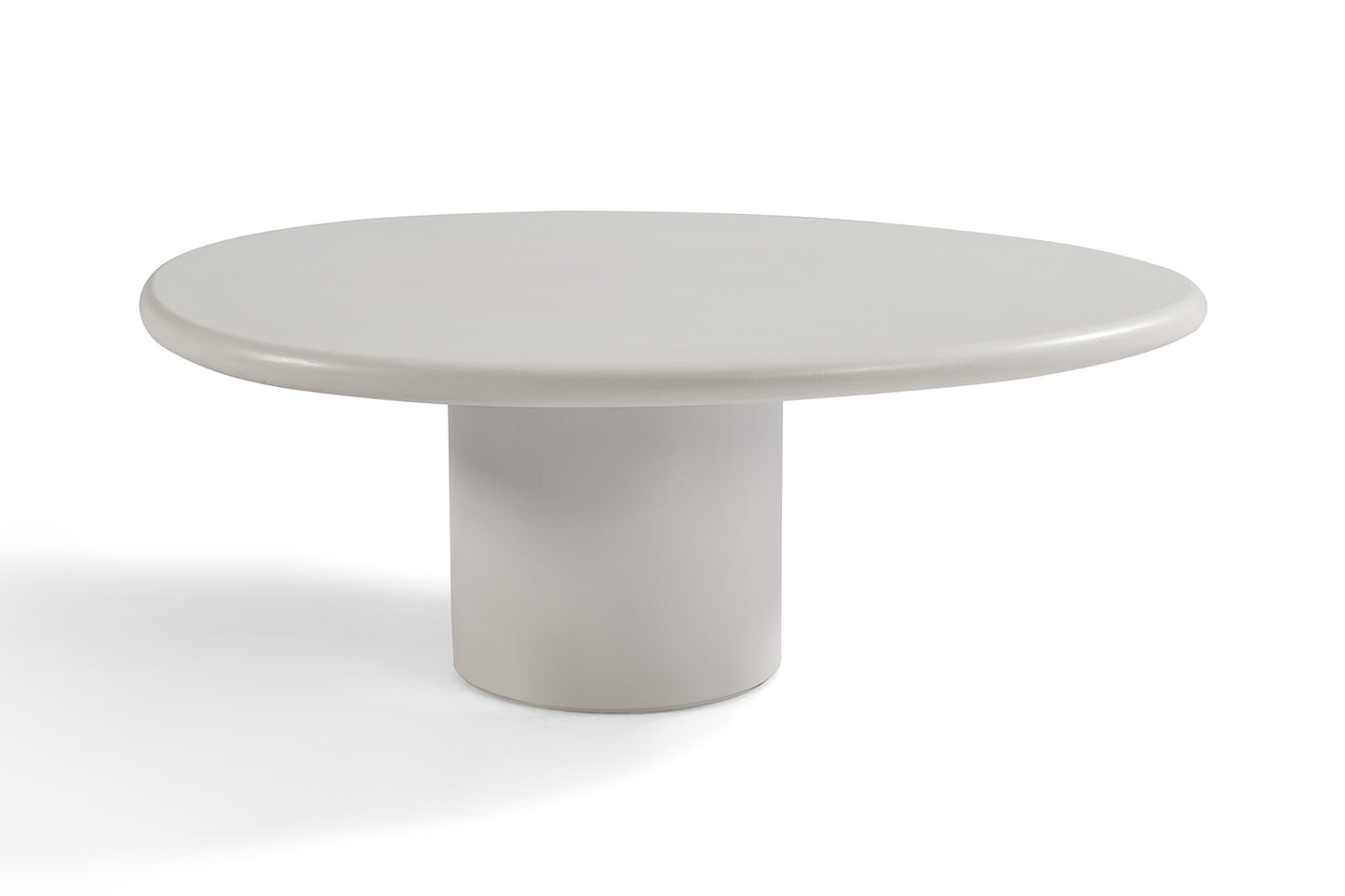 Table Basse Organique Blanche Ciment