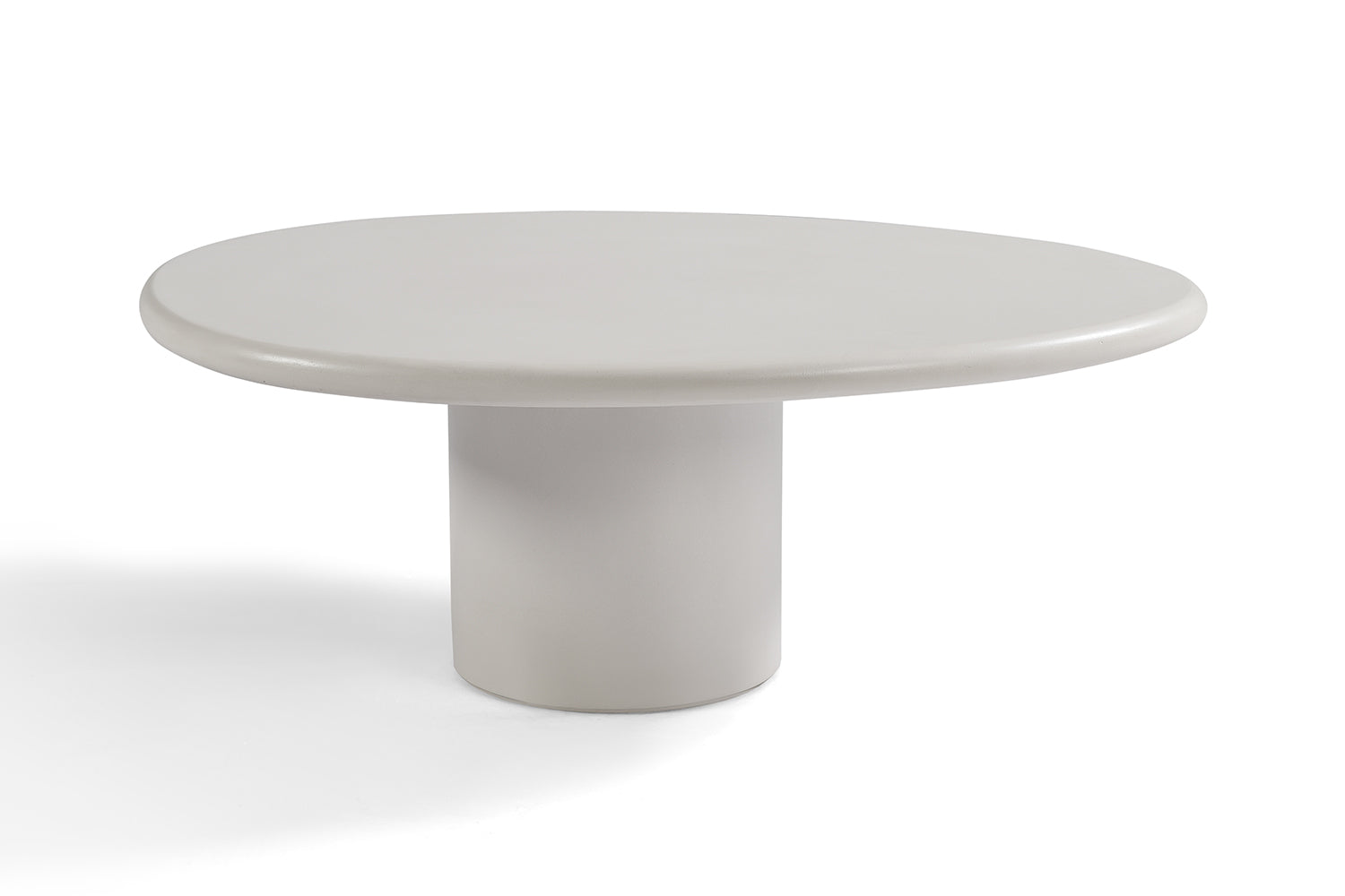 Table Basse Organique Blanche Ciment